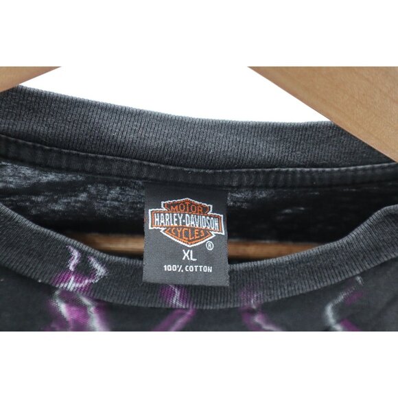 Vintage 1987 Harley Davidson Thunder and Lightning Single Stitch Tshirt XL - Picture 3 of 12